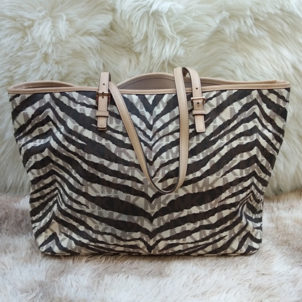 Michael Kors Zebra Print Tote - Picture 6 of 11